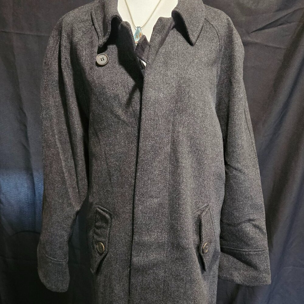 NWT Gentle Herd Dark Grey Wool Long Coat